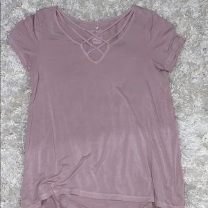 American eagle light pink tee